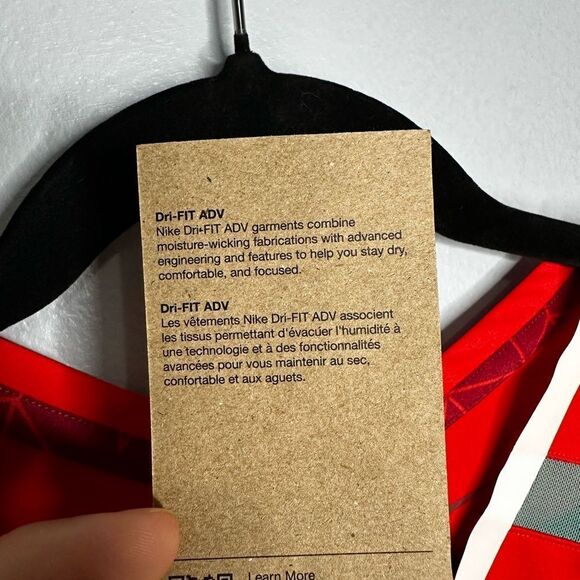 NWT Nike Court Slam Dress Habanero Red Dri-Fit Adv Tennis Sz S Pleated Ruffle - Picture 11 of 13